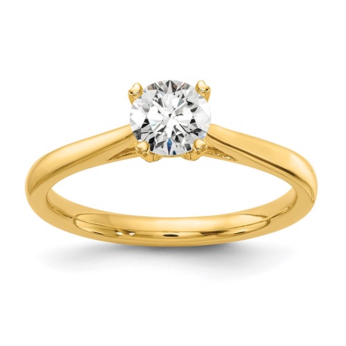 14K Lab Grown Diamond Solitaire Complete Engagement Ring