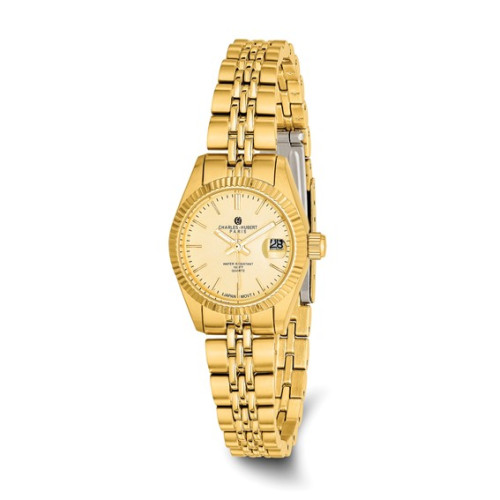 Ladies Charles Hubert IP-plated Champagne Dial Watch