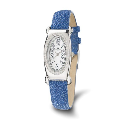 Ladies Charles Hubert Blue Stingray 0.68ct. Diamond 21x38mm Watch