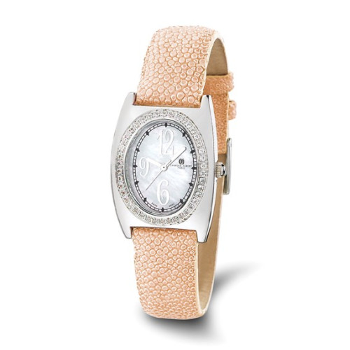 Ladies Charles Hubert Pink Stingray 0.75ct. Diamond 29x32mm Watch