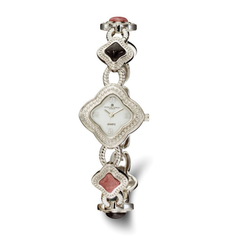 Ladies Charles Hubert Dumortierite/Rhodonite Bracelet Watch