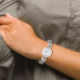 Charles Hubert Stainless Steel Wire Bangle Silver Dial Watch