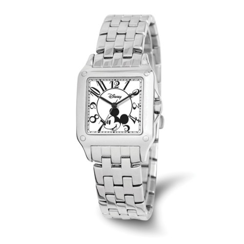 Disney Adult Size Alloy/Stainless Steel Square Mickey Mouse Watch