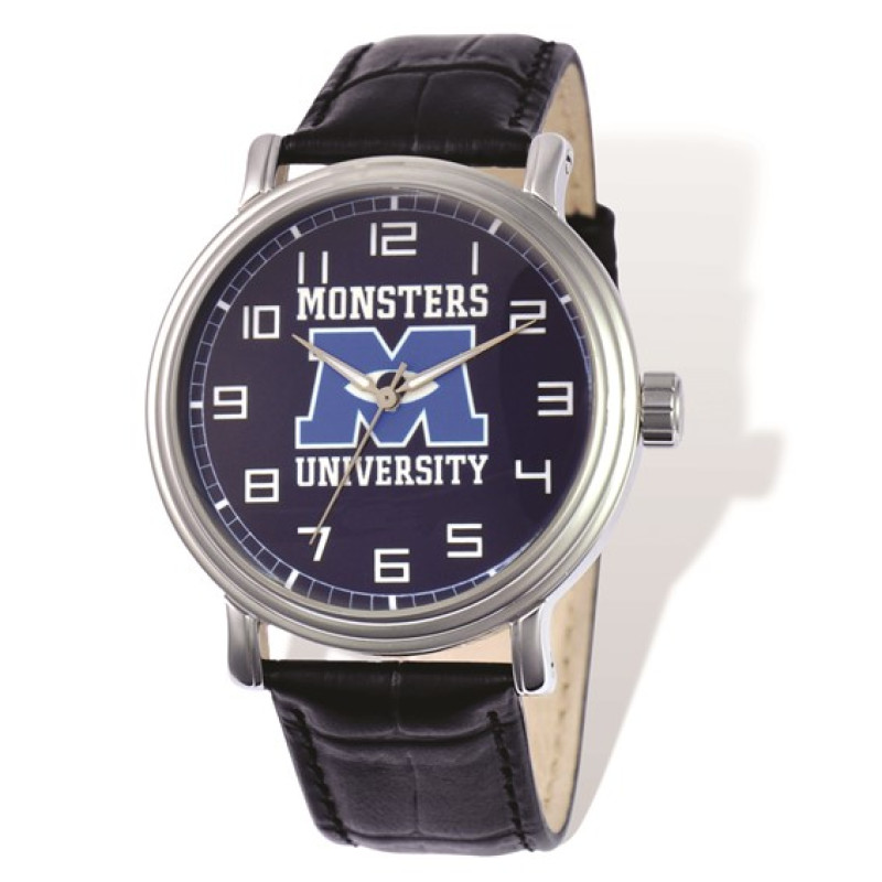 Disney Adult Size Monsters University Black Leather Watch