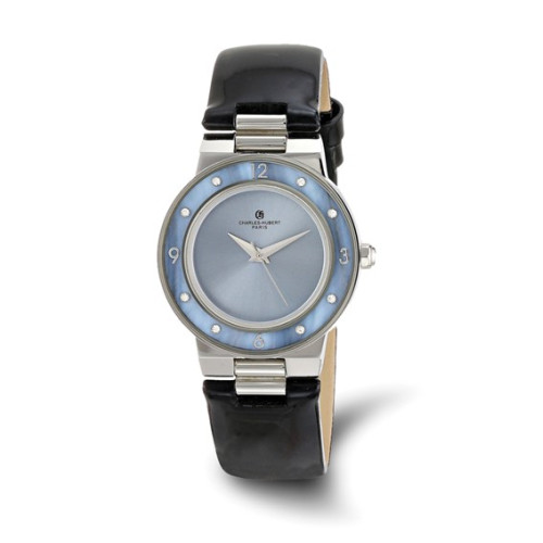 Ladies Charles Hubert Stainless Blue Mother of Pearl 32mm Watch