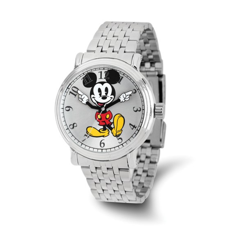 Disney Adult Size Silver-tone Dial Mickey Mouse Watch