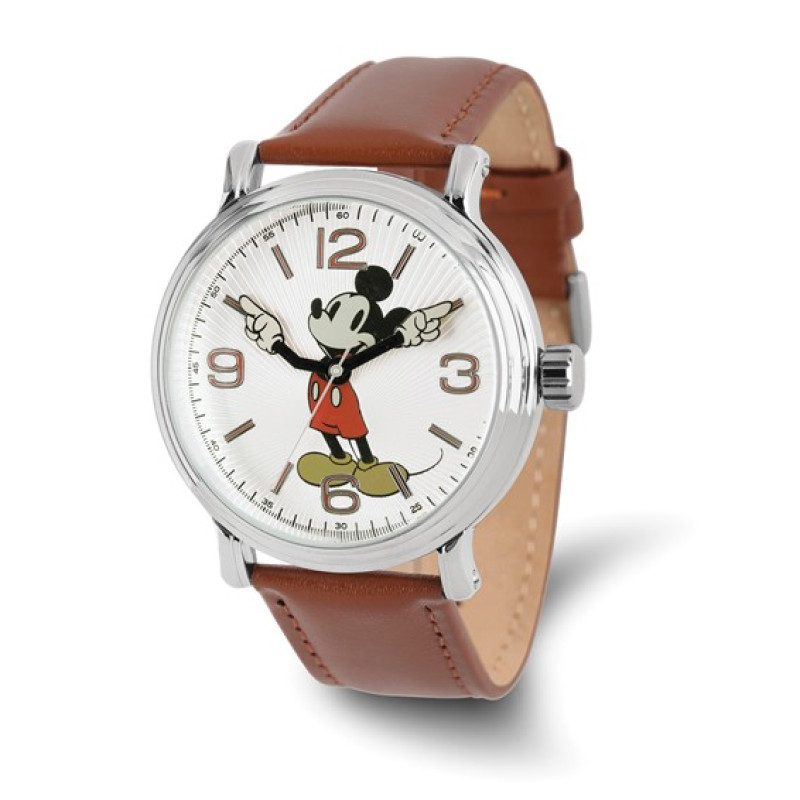 Disney Adult Size Brown Leather Mickey Mouse Watch