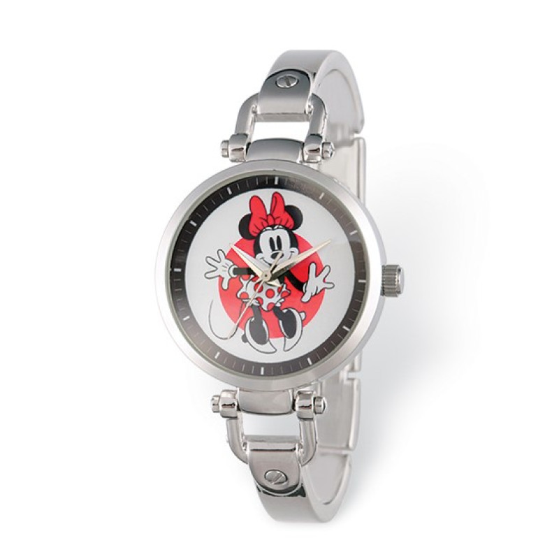 Disney Adult Size Minnie Mouse Silver-tone Watch