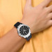 Mens Charles Hubert Stainless Steel Chrono Black Dial Solar-powered Watch