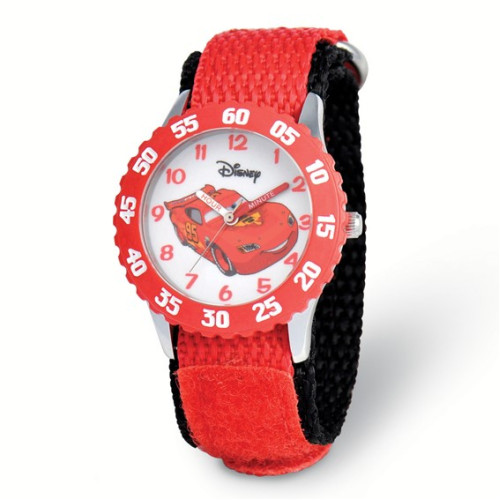 Disney Cars Lightning McQueen Red Strap Time Teacher Watch