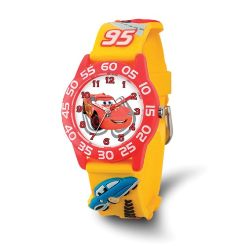 Disney Kids Cars Lightning McQueen Acrylic Time Teacher Watch