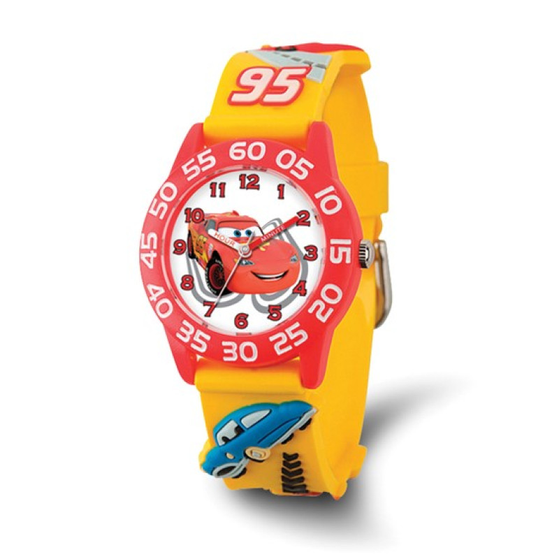 Disney Kids Cars Lightning McQueen Acrylic Time Teacher Watch