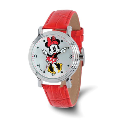 Disney Adult Size Red Strap Minnie Mouse with Moving Arms Watch