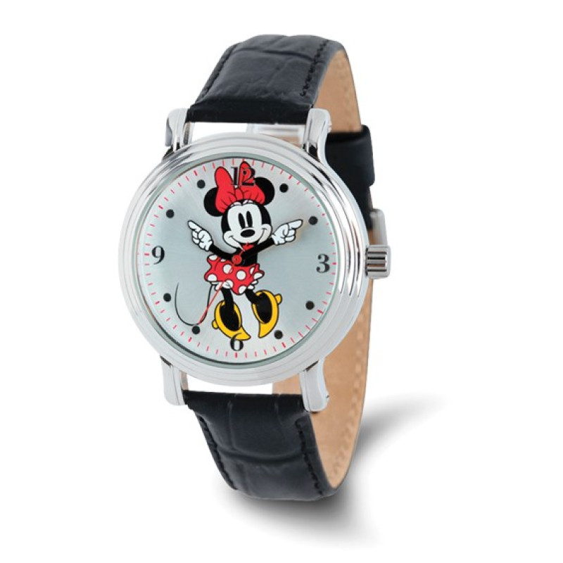 Disney Adult Size Black Strap Minnie Mouse with Moving Arms Watch