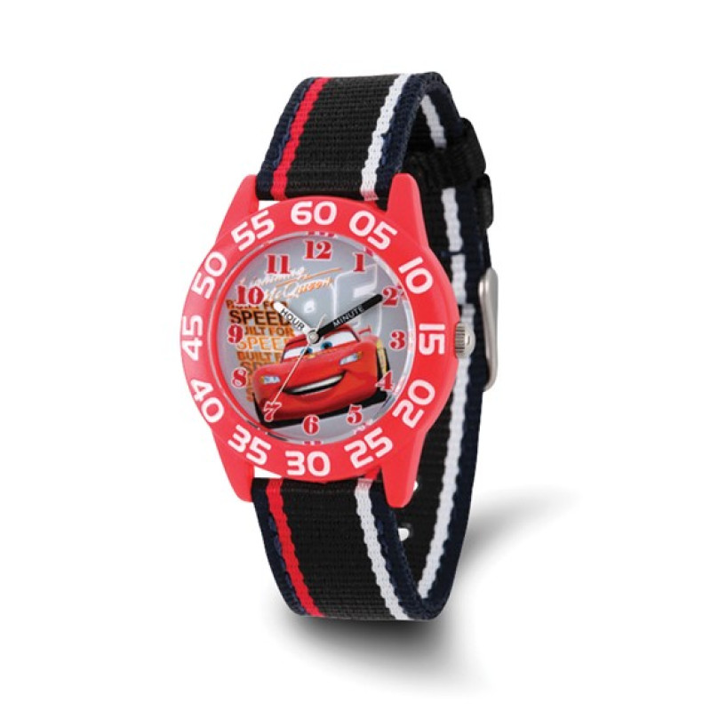 Disney Kids Cars Lightning McQueen Acrylic Time Teacher Watch