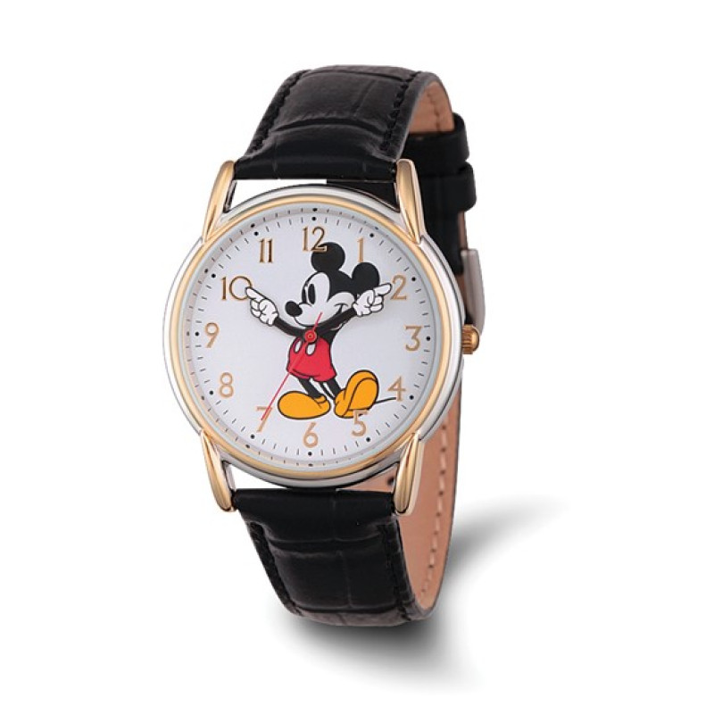 Disney Adult Size Black Strap Mickey Mouse with Moving Arms Watch