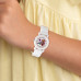 Disney Kids Fancy Nancy White Silicone Band Time Teacher Watch