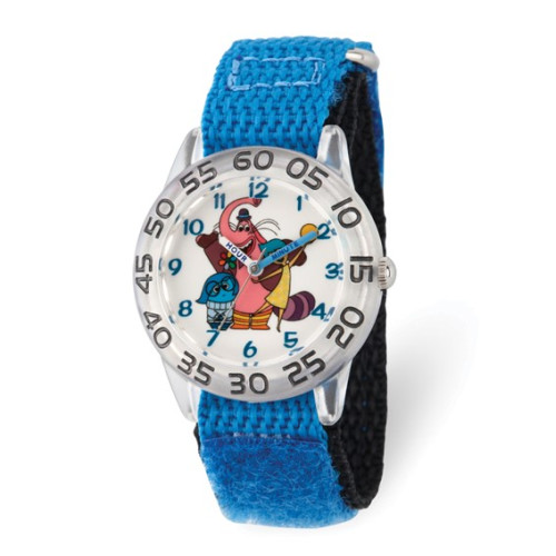 Disney Kids Inside Out Blue Nylon Band Time Teacher Watch