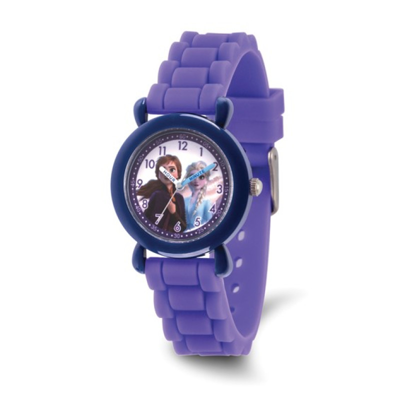 Disney Kids Frozen II Time Teacher Purple Silicone Band Watch