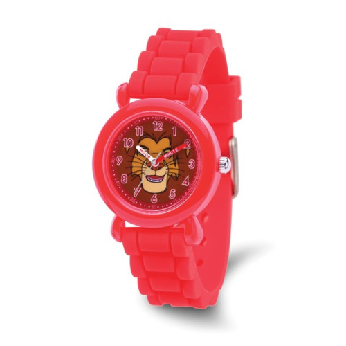 Disney Kids Lion King Simba Red Silicone Time Teacher Watch