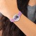 Disney Descendants 2 Mal Tween Girls' Stainless Steel Purple Glitter Watch