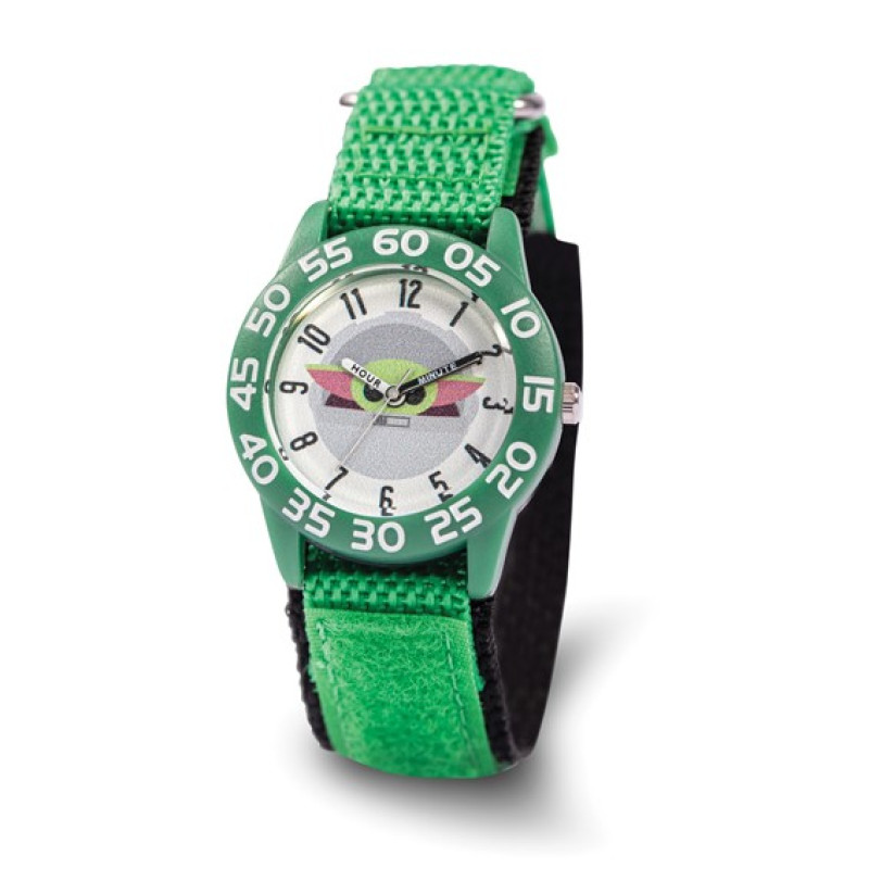 Star Wars The Child Kids Green Nylon Time Teacher Watch