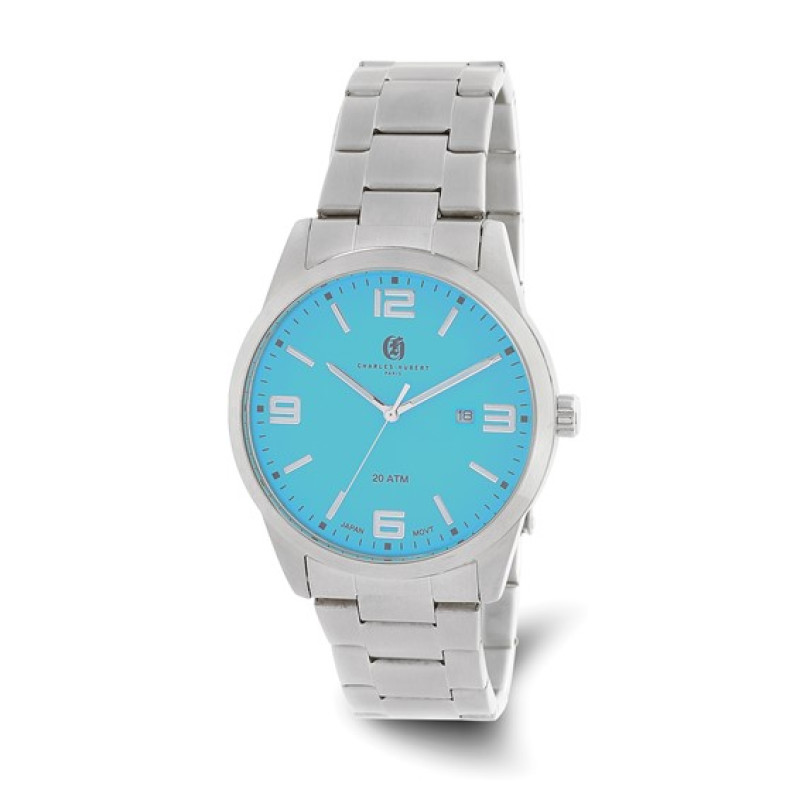 Charles Hubert Stainless Steel Blue Dial Watch